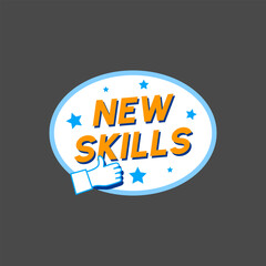 New skills employee service icon label design vector