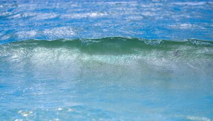 Obraz premium Sea with abstract texture. Sea with wave pattern. Sea on horizon line. Sea with blue water.