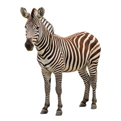 Fototapeta premium Mountain Zebra Mammal Wildlife Isolated on White