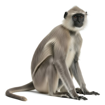 Northern plains gray langur primate wildlife portrait