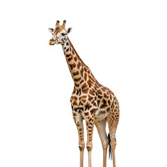 Obraz premium Plains Giraffe Mammal Isolated on White