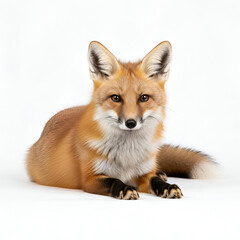 Fototapeta premium Red plains fox standing in grassland