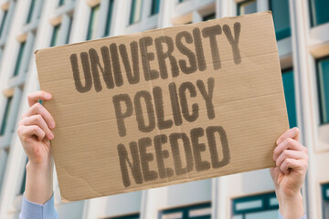 "University Policy Needed" Campus rules must address harassment. RULE. LAW. POLICY. CAMPUS. CODE.