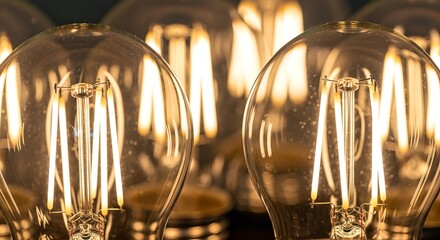 Illuminating Vintage Edison Bulbs A Warm Glow of Nostalgia.
