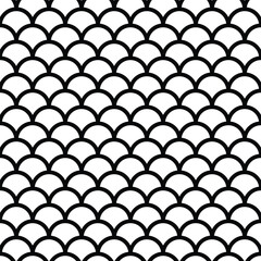 Seamless line fish scales pattern for background, greeting card, packaging, texture, fabric pattern, wallpaper, wall decoration