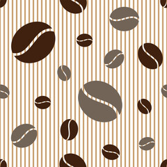 Obraz premium Seamless coffee bean pattern for coffee shop backgrounds, cafe decorations, dining venues and culinary events. for a coffee-themed greeting card. for coffee-themed fabric motifs