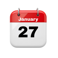 Fototapeta premium January - 27 calendar