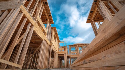 American-style house under construction
