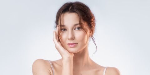 Enchanting Portrait of a Radiant Woman in Soft, Sensuous Light