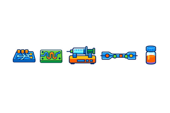 Scientific laboratory equipment icons
