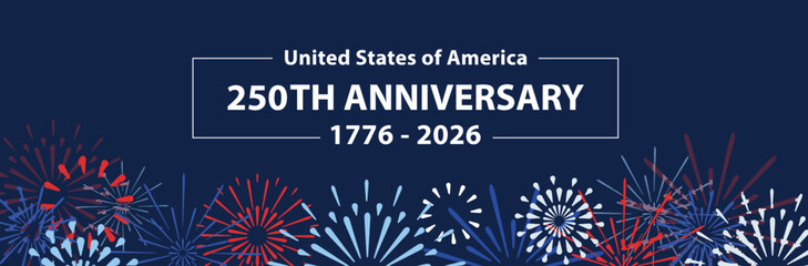 America 250 Years Anniversary banner, poster