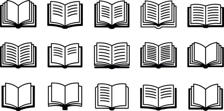 Open books clipart collection educational resources illustration