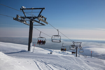 Chairlift in the Khibiny Mountains