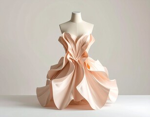 Abstract Sculptural Corset Dress on Mannequin