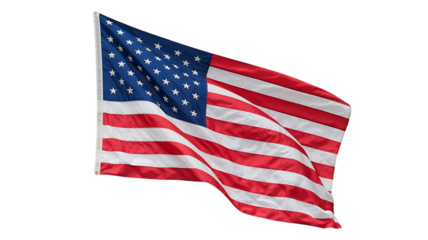 American flag waving in the wind