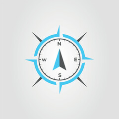 Blue gray compass icon vector illustration design