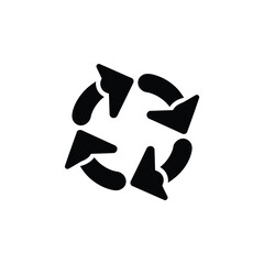 Obraz premium black recycling symbol on white background high quality