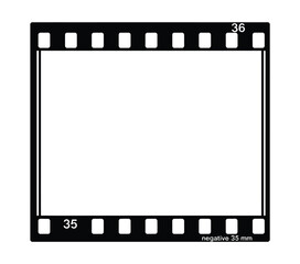 A single frame of black and white filmstrip with visible frame numbers