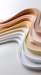 Layered Handmade Cotton Paper Textures with Deckled Edges