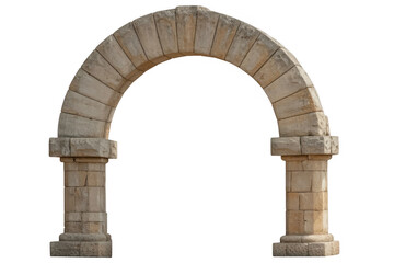 Fototapeta premium Stone archway isolated ancient isolated on a transparent background