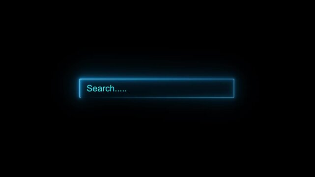 Man tapping laptop keyboard and search page on computer touch screen. Motion graphics of Searching new job idea. Copy space.