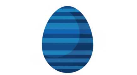 Blue striped oval stripes pattern isolated on a transparent background