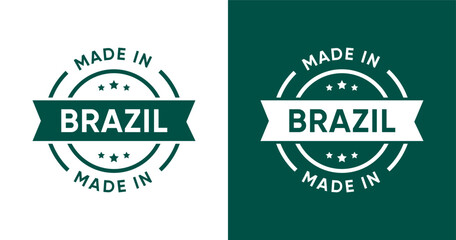 Made in Brazil Stamp badge sign icon design