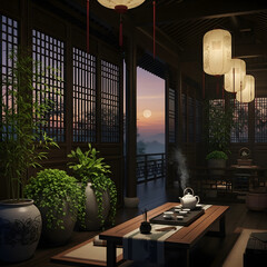 Japanese interior room style 