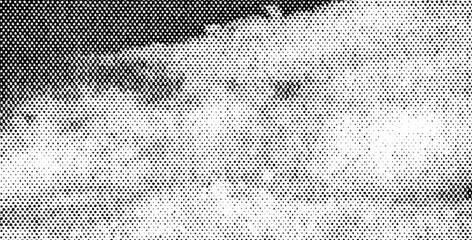 Macro halftone texture of clouds and sky with bold tonal contrast. Black dot pattern on transparent background, perfect for retro, comic, or atmospheric designs.