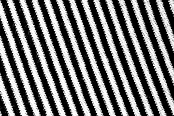 High-contrast diagonal zigzag stripe pattern with a textured fabric appearance, isolated on a transparent background.