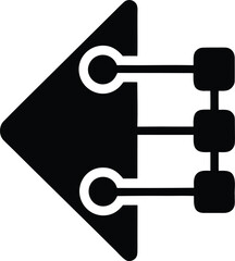 Binary flow silhouette vector on transparent background