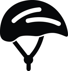 Bicycle helmet silhouette on transparent background