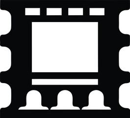 Cinema screen silhouette on transparent background