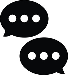 Fototapeta premium Chat dots silhouette vector on transparent background