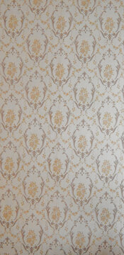 old retro vintage ornament wallpaper on background. Background wall design.