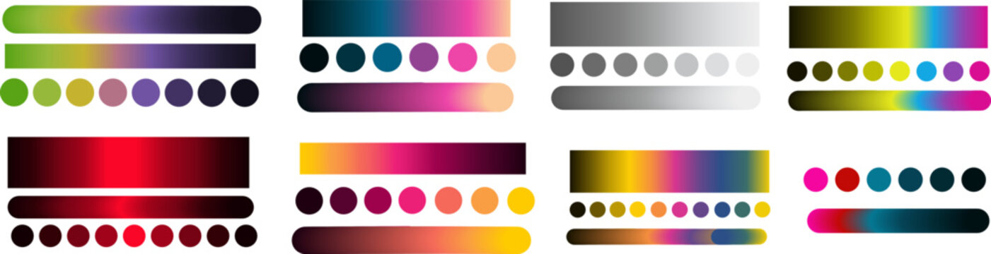 Colorful Gradient Bars Array for Design Projects