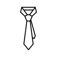 Simple Black and White Tie Illustration