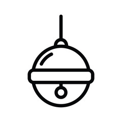 Simple Line Drawing of a Fishing Bobber