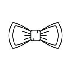 Simple Line Art Illustration of a Bow Tie