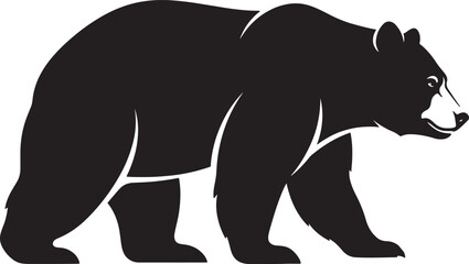 Fototapeta premium Black bear silhouette walking