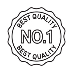 Obraz premium Black and white illustration of a best quality numbered seal or badge