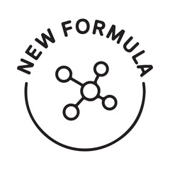 New formula logo with molecular structure symbol