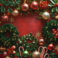 Realistic Christmas elements collection