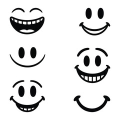 Fototapeta premium set of smiles