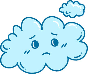 시무룩한 귀여운 구름