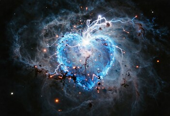 Blue heartbeat cardiogram line looping seamlessly on black background, digital ECG pulse waveform for medical monitoring, cardiology visuals, health technology, abstract modern animation video display