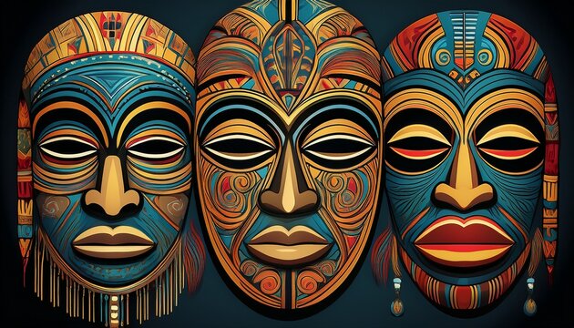 tribal masks with intricate patterns and bold designs african masks cultural art