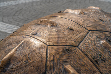 Turtle sculpture detail in Bordeaux
