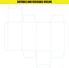 Editable and Resizable Dieline Template for Custom Boxes