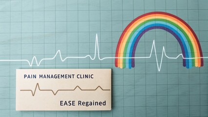 Heartbeat Wave and Rainbow Sign for Health Management Clinic